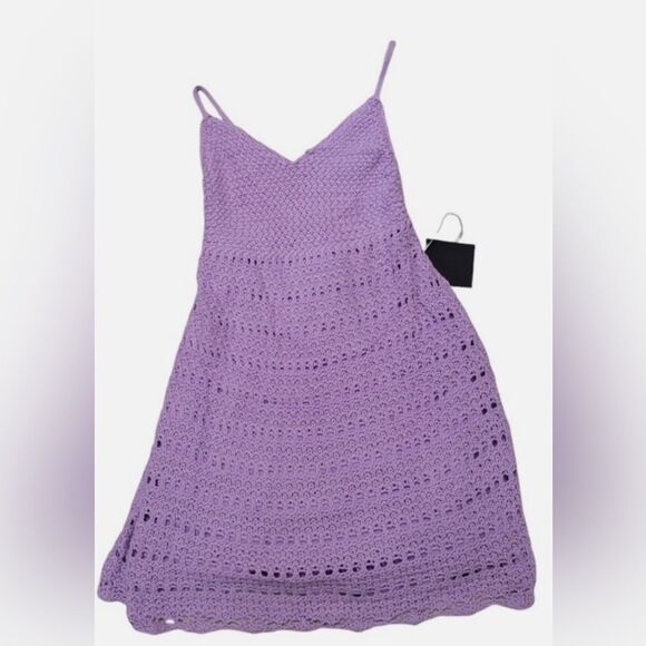Lulus Dresses & Skirts - Lulu’s purple lilac Crochet Dress. Size M.